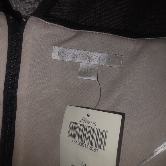 Boston Proper Black Sheer Floral Blouse - Picture 8 of 8